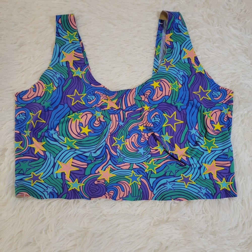 Cheeky Boss 3X Colorful Starry Sports Bra Super Comfy